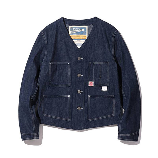 HD15236 HEADLIGHT 10oz. BLUE DENIM VEST (FULL SLEEVES)