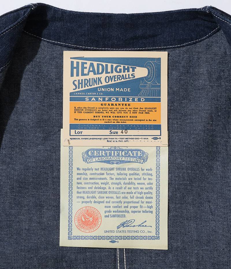 HD15236 HEADLIGHT 10oz. BLUE DENIM VEST (FULL SLEEVES)