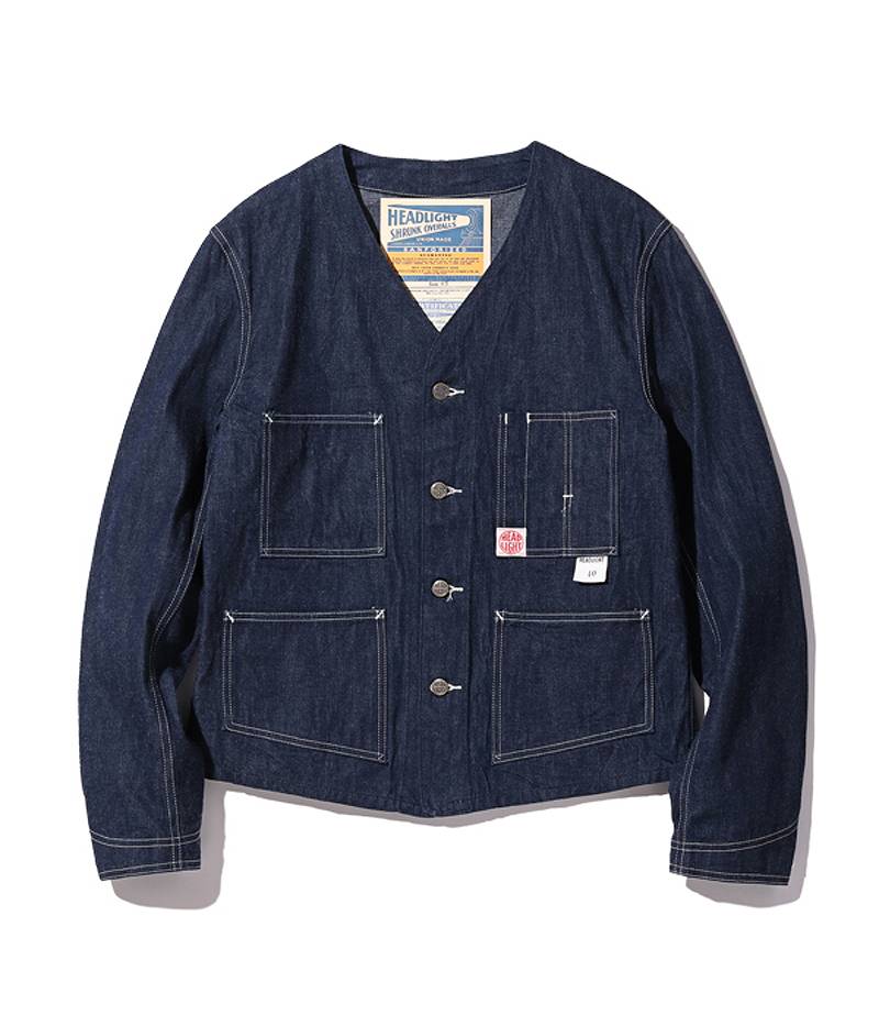 HD15236 HEADLIGHT 10oz. BLUE DENIM VEST (FULL SLEEVES)