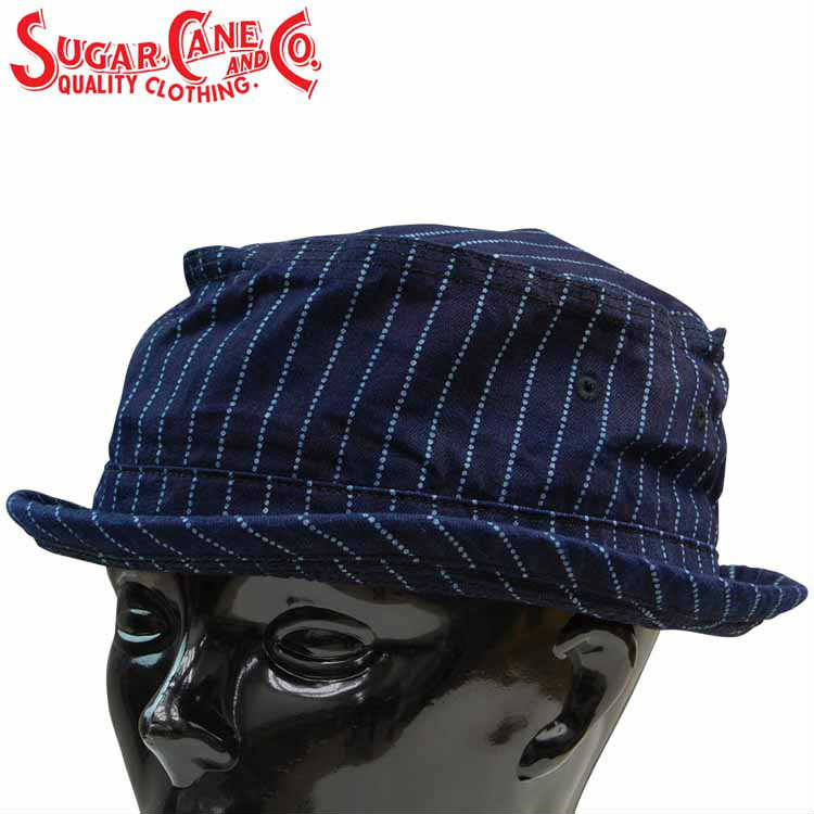 SC02467 / SUGARCANE WABASH STRIPE PORKPIE HAT