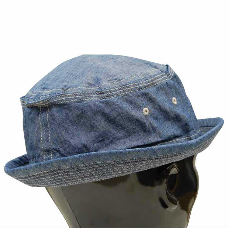 SC02628 SUGAR CANE BLUE CHANBRAY PORKPIE HAT