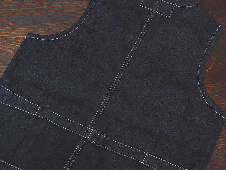 SC12654 / SUGAR CANE 9oz. WABASH STRIPE WORK VEST