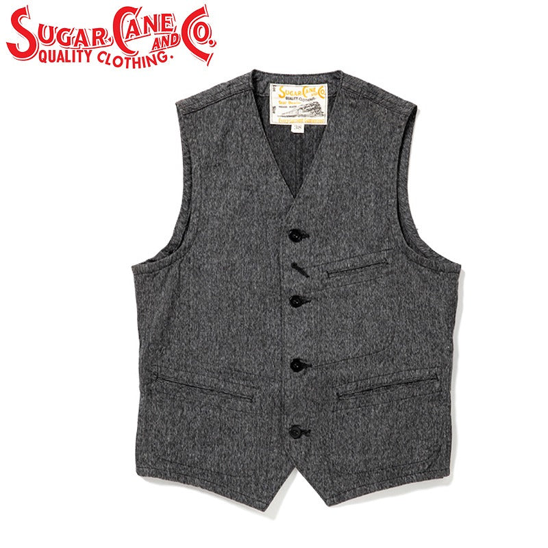 SC12795 / SUGARCANE 9oz. BLACK COVERT WORK VEST