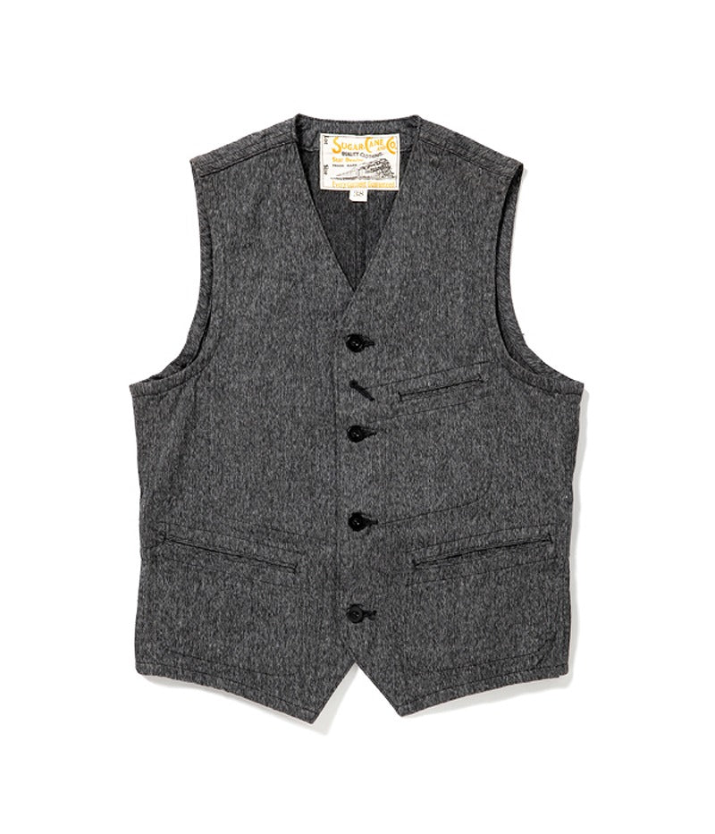 SC12795 / SUGARCANE 9oz. BLACK COVERT WORK VEST