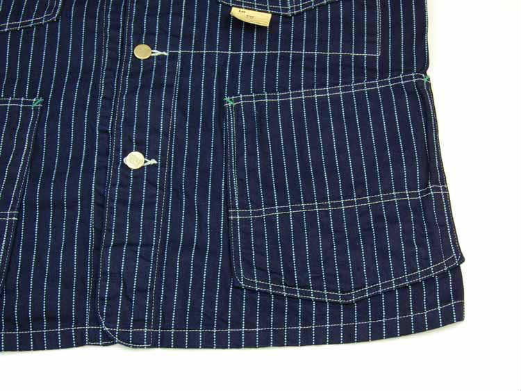 SC14001 / SUGAR CANE 9oz. WABASH STRIPE WORK COAT