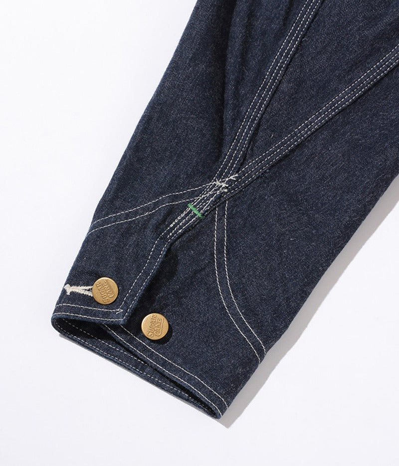 SC14371 / SUGARCANE 11oz. BLUE DENIM WORK COAT
