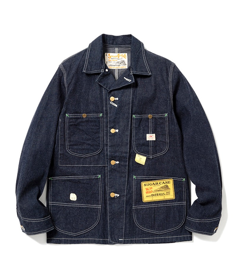 SC14371 / SUGARCANE 11oz. BLUE DENIM WORK COAT