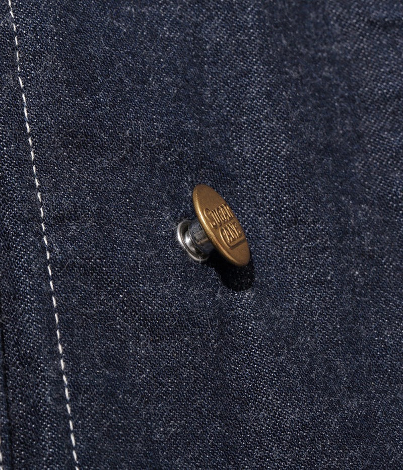 SC14371 / SUGARCANE 11oz. BLUE DENIM WORK COAT