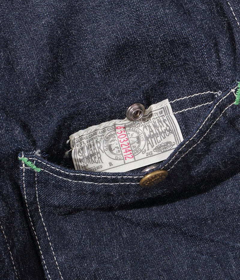 SC14371 / SUGARCANE 11oz. BLUE DENIM WORK COAT