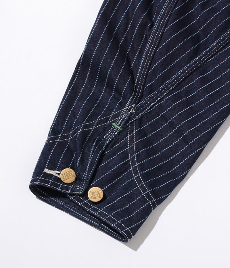 SC14372 / SUGARCANE 9oz. WABASH STRIPE WORK COAT