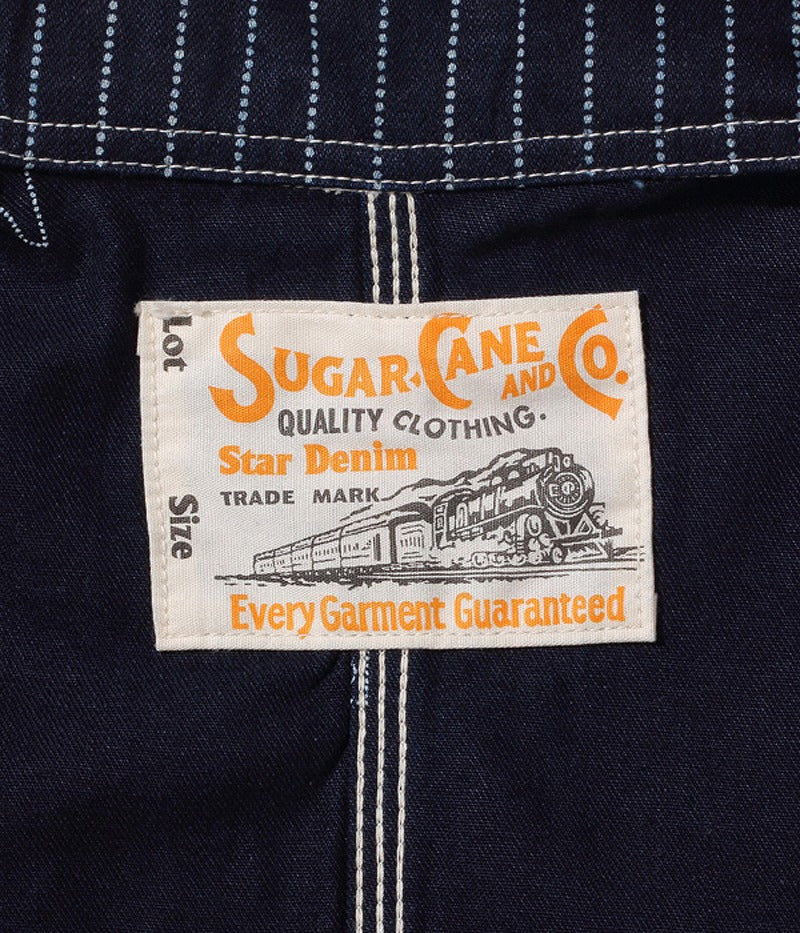SC14372 / SUGARCANE 9oz. WABASH STRIPE WORK COAT