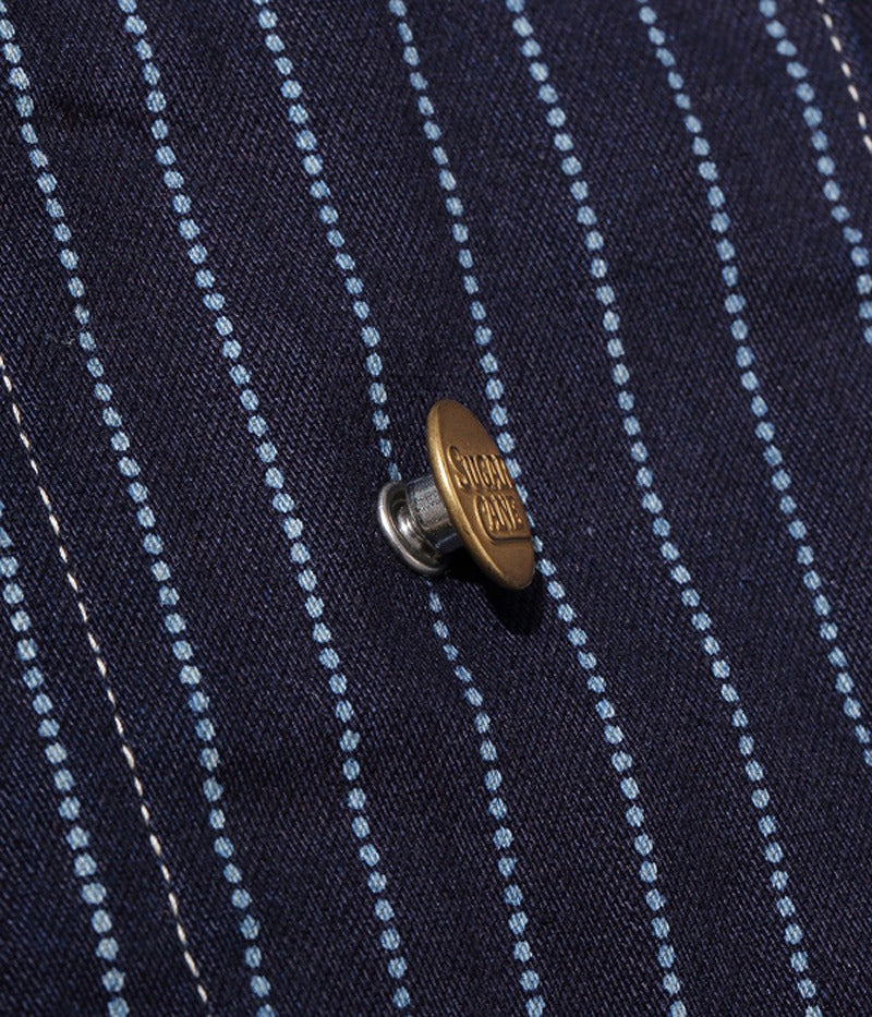 SC14372 / SUGARCANE 9oz. WABASH STRIPE WORK COAT