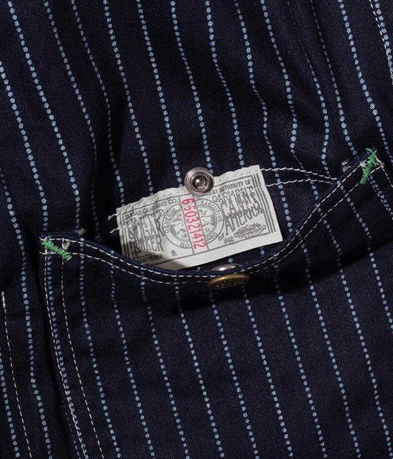 SC14372 / SUGARCANE 9oz. WABASH STRIPE WORK COAT