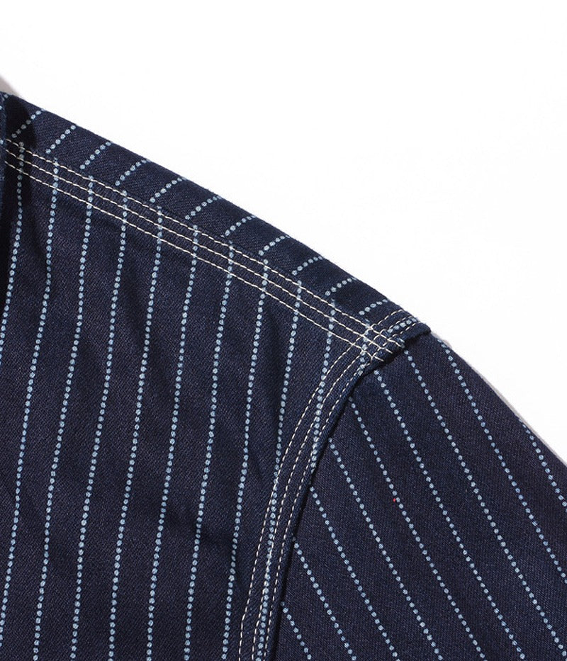 SC14372 / SUGARCANE 9oz. WABASH STRIPE WORK COAT
