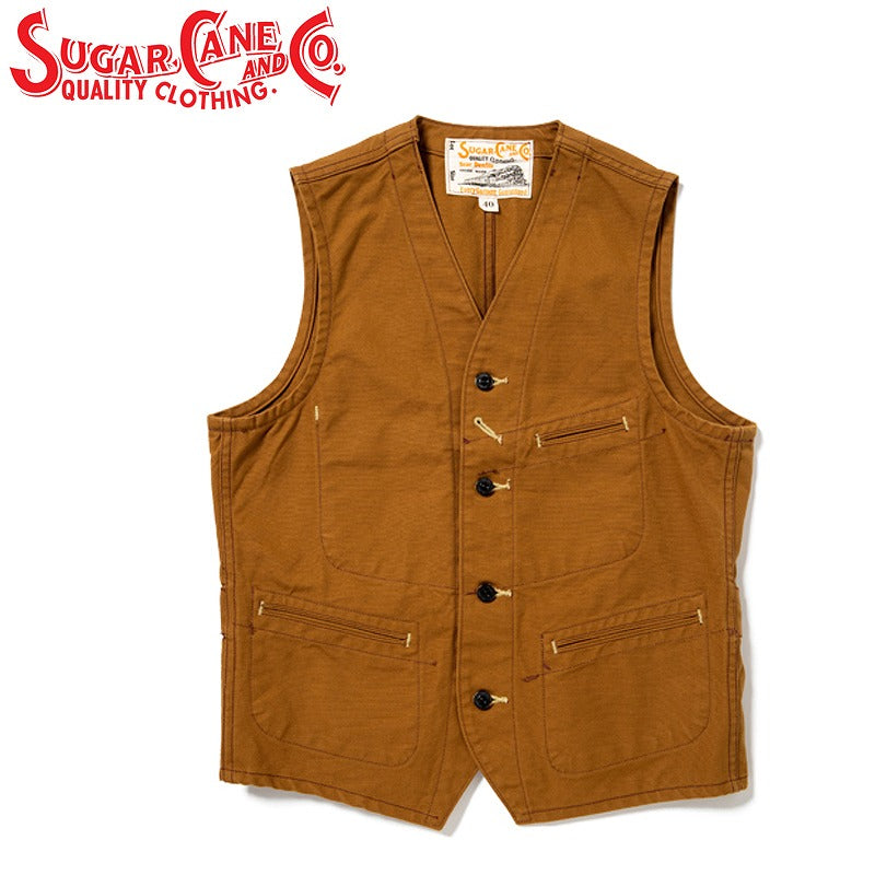 SC14375 / SUGARCANE 13oz. Brown Duck Work Vest