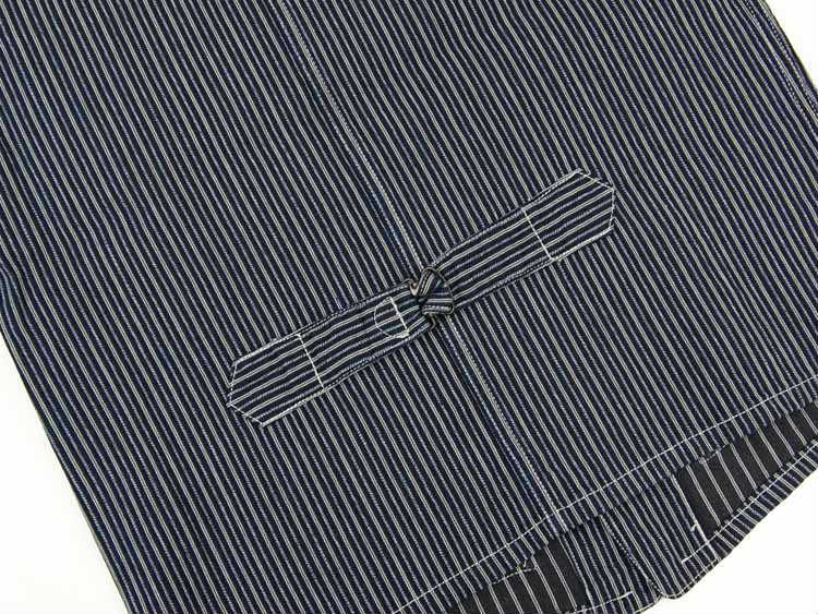 SC14597 / SUGAR CANE FICTION ROMANCE 8oz INDIGO STRIPE WORK VEST