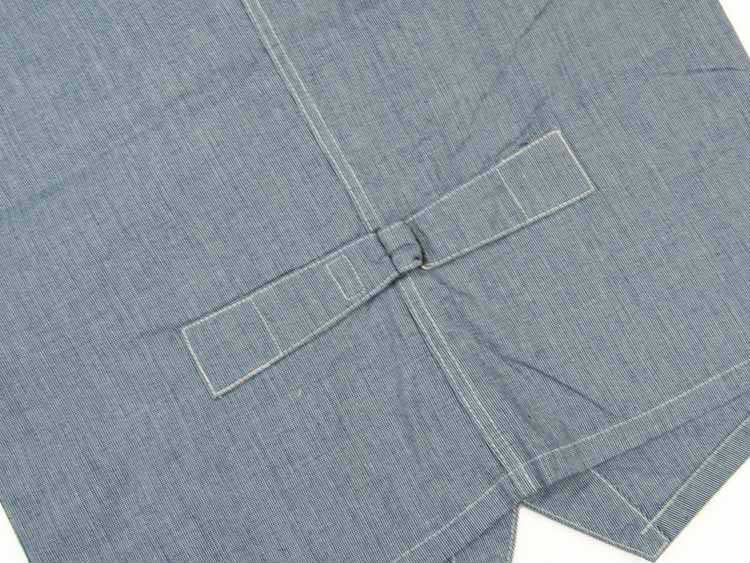SC14599 / SUGAR CANE FICTION ROMANCE 8oz INDIGO PIN CHECKWORK VEST