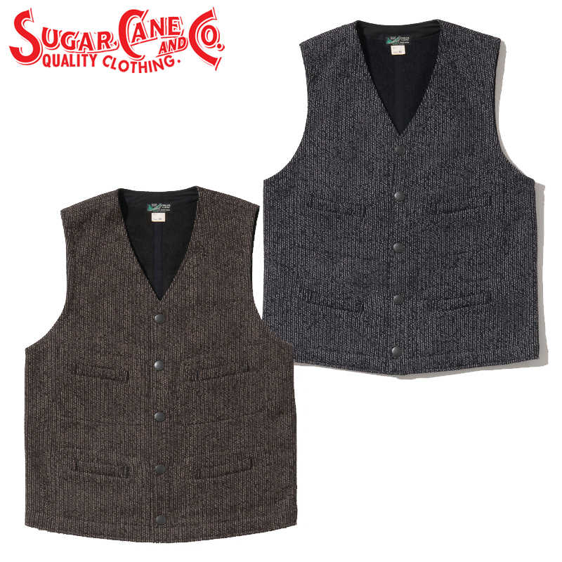 SC14773 / SUGARCANE Beach Cloth Vest – Klaxon Japanese Denim