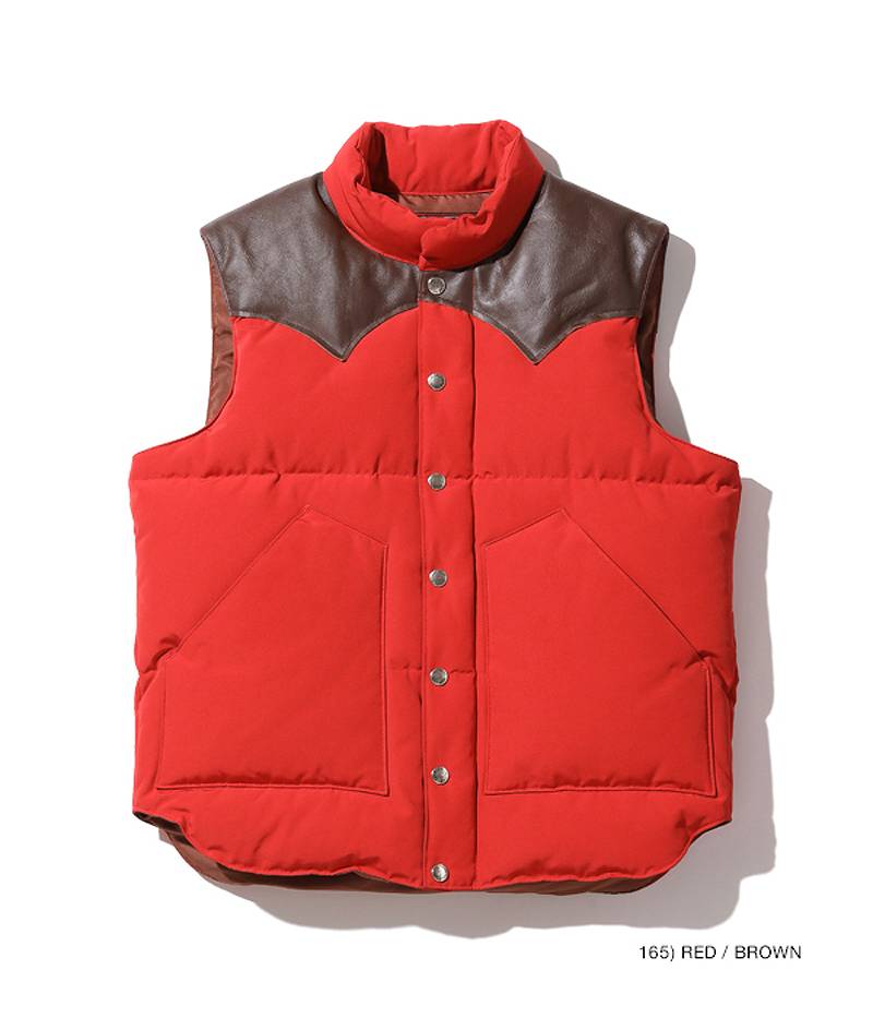 SC15222 SUGARCANE Leather YOKE T/C Down Vest