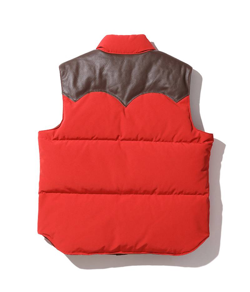SC15222 SUGARCANE Leather YOKE T/C Down Vest