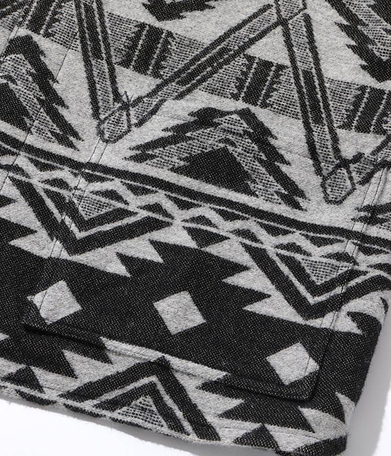 SC15223 / SUGAR CANE Native American Wool Blanket Jacket