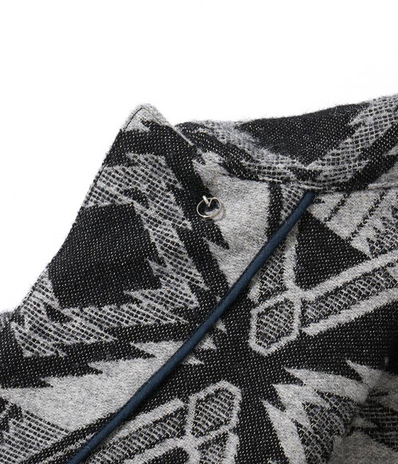 SC15223 / SUGAR CANE Native American Wool Blanket Jacket
