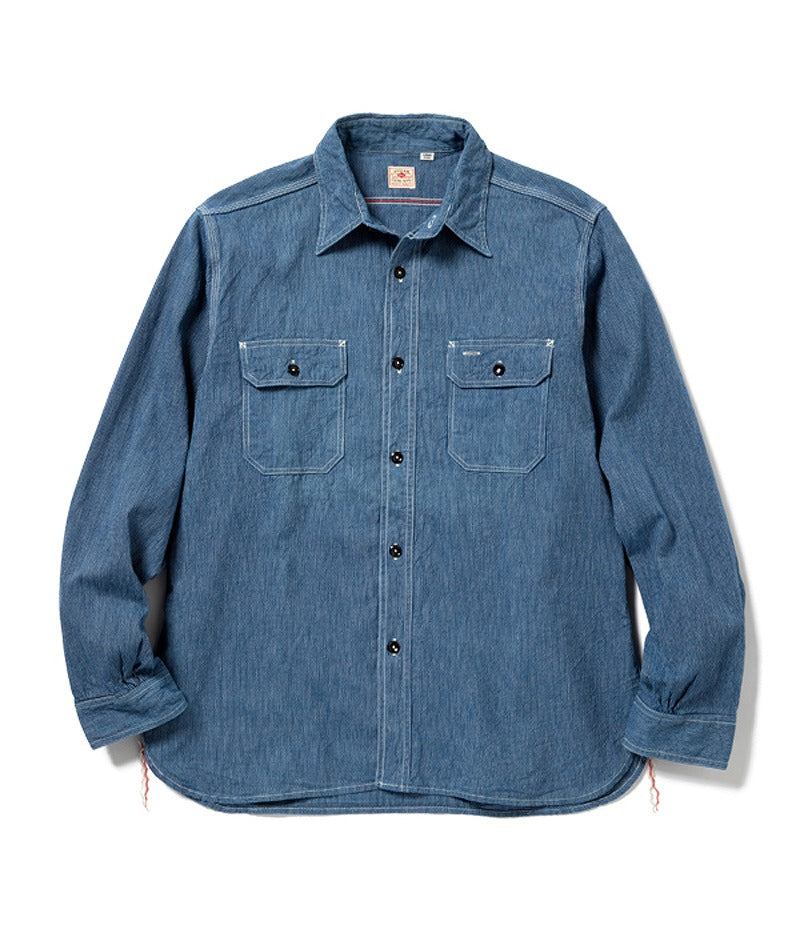 SC25511 / SUGARCANE JEAN CORD WORK SHIRT (LONG SLEEVE)