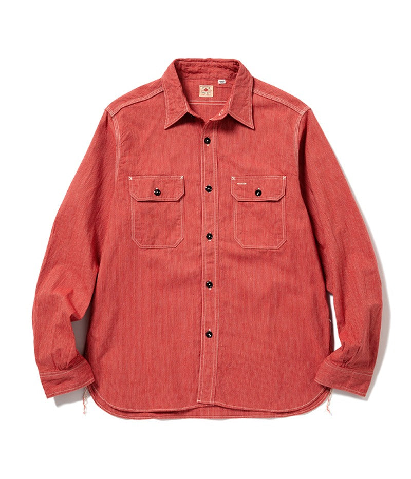 SC25511 / SUGARCANE JEAN CORD WORK SHIRT (LONG SLEEVE)