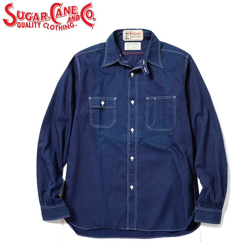 SC27077 / SUGARCANE FICTION ROMANCE 4.5oz. Polka dot work shirt