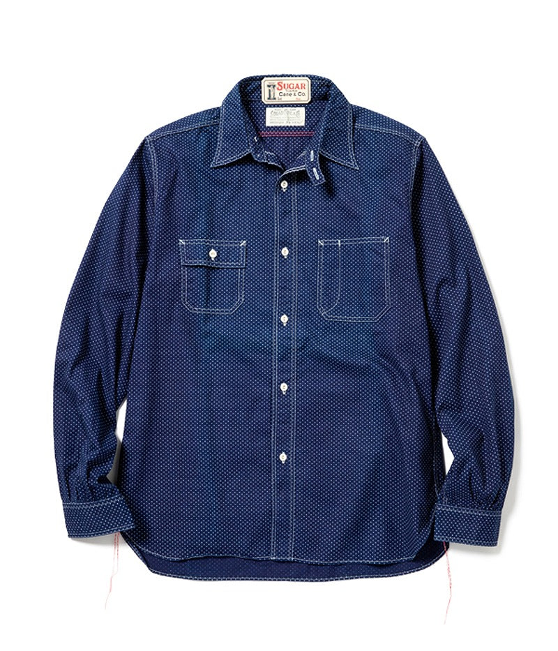 SC27077 / SUGARCANE FICTION ROMANCE 4.5oz. Polka dot work shirt