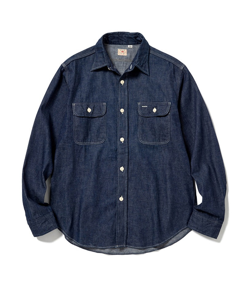 SC27852 / SUGARCANE Blue Denim Work Shirt