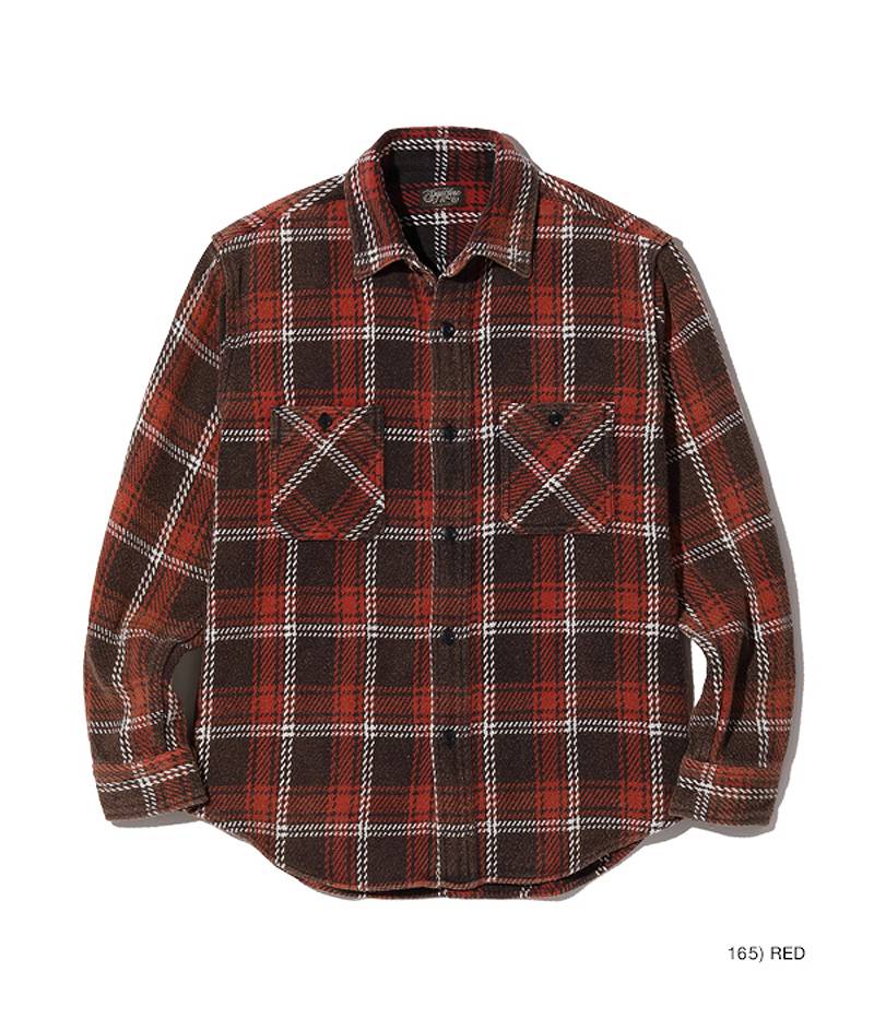 SC28974 / SUGAR CANE 7/- Heavy Twill Check Work Shirt Aged Model