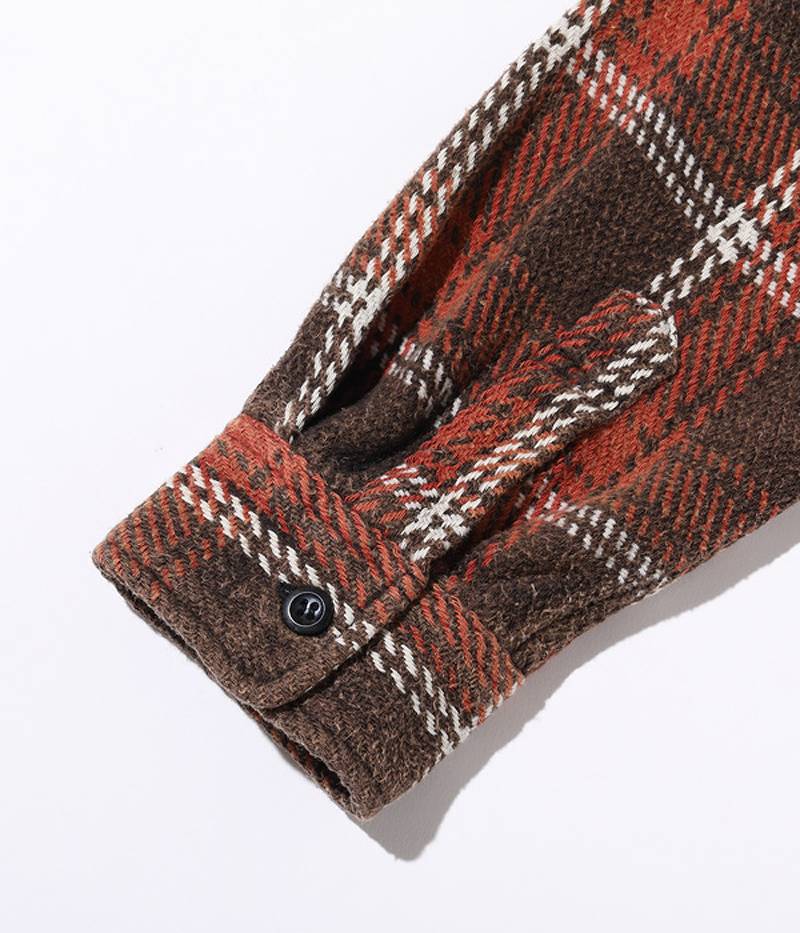 SC28974 / SUGAR CANE 7/- Heavy Twill Check Work Shirt Aged Model