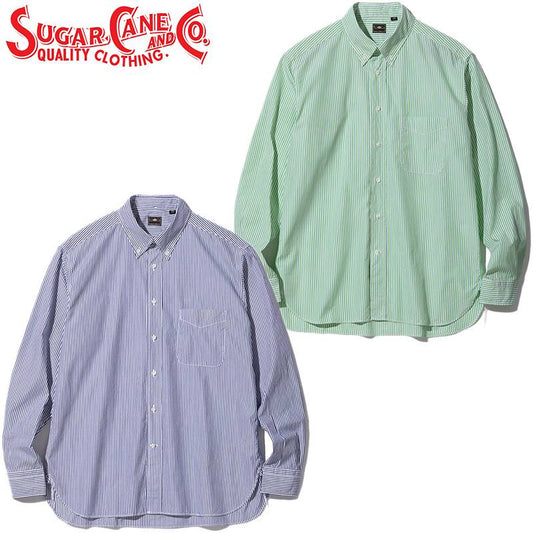 SC29067 / 100/2 COTTON STRIPE BUTTON DOWN SHIRT