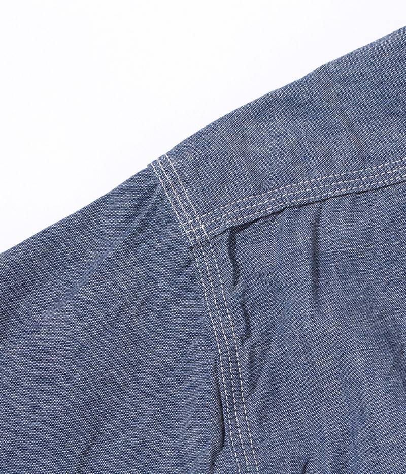 SC37941 / SUGARCANE BLUE CHAMBRAY WORK SHIRT (SHORT SLEEVE)
