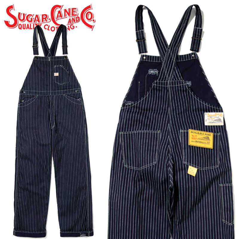 SC41960 / SUGARCANE 9oz. WABASH STRIPE OVERALLS