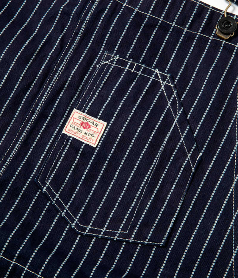SC41960 / SUGARCANE 9oz. WABASH STRIPE OVERALLS