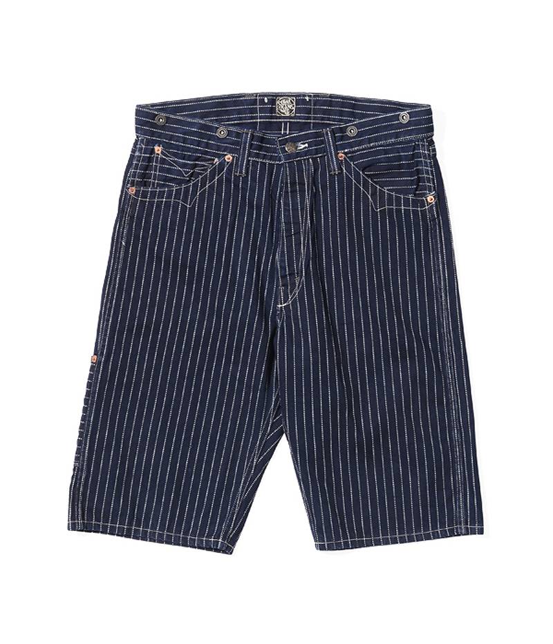 SC51443 / SUGAR CANE FICTION ROMANCE 9oz. WABASH STRIPE ZIP FLY SHORTS