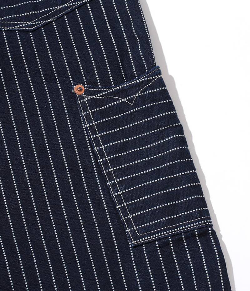 SC51443 / SUGAR CANE FICTION ROMANCE 9oz. WABASH STRIPE ZIP FLY SHORTS