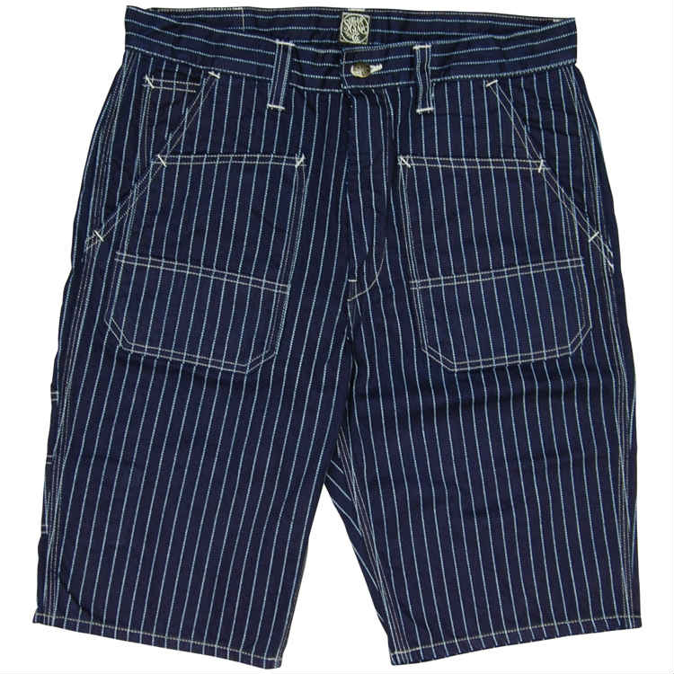 SC51445 / SUGAR CANE FICTION ROMANCE 9oz. WABASH STRIPE 8POCKETS SHORTS