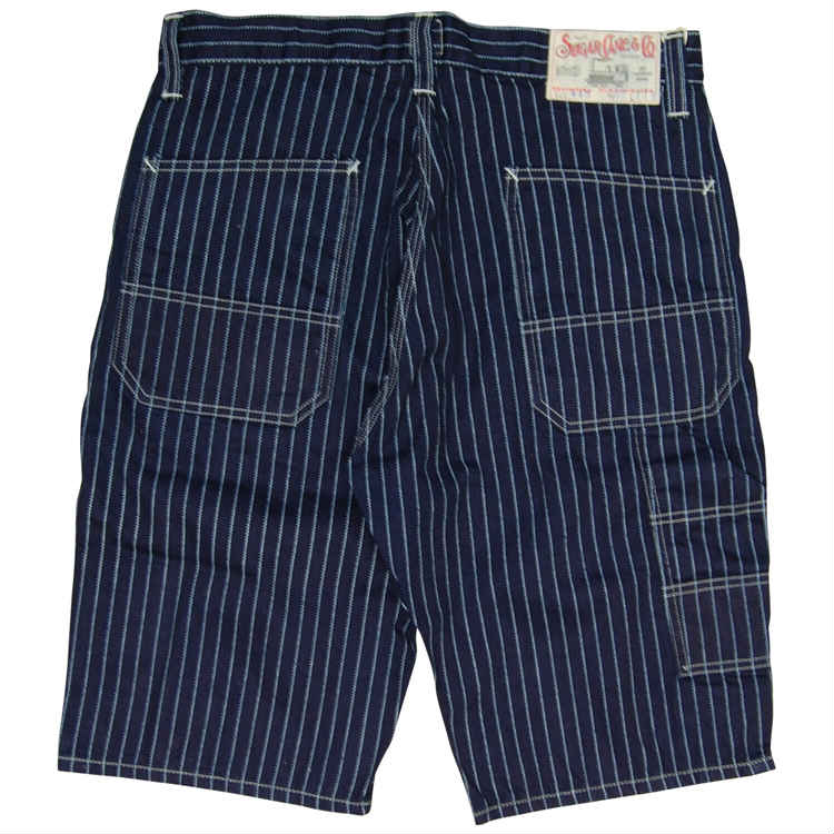 SC51445 / SUGAR CANE FICTION ROMANCE 9oz. WABASH STRIPE 8POCKETS SHORTS