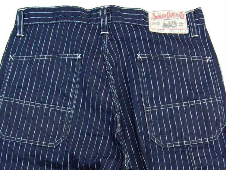 SC51445 / SUGAR CANE FICTION ROMANCE 9oz. WABASH STRIPE 8POCKETS SHORTS