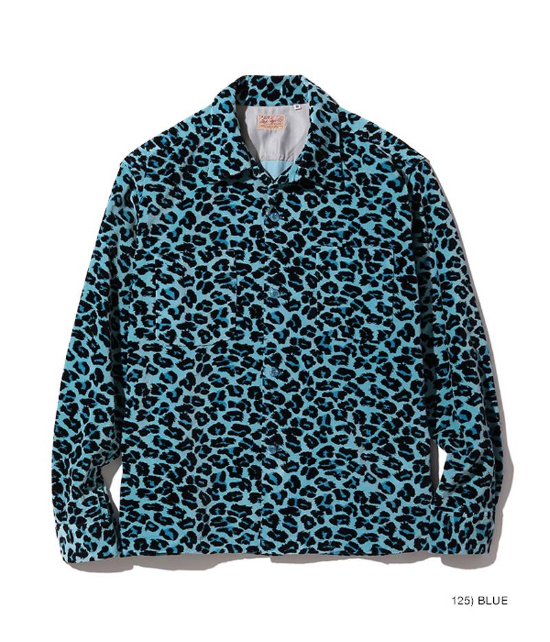 SE28973 / STYLE EYES Mid 1950s Style Velveteen Sports Shirt “LEOPARD”