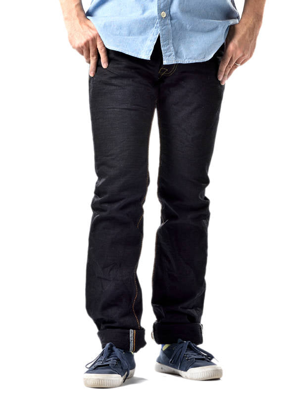 The Strike Gold SG5005ID Classic Double-Indigo Series 15oz Slub Selvedge Jeans - Stylish Straight