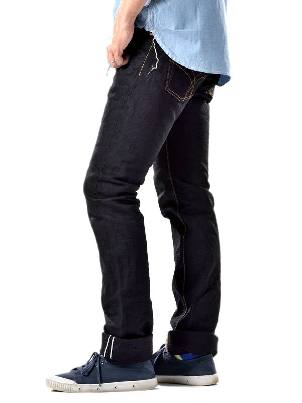 The Strike Gold SG5005ID Classic Double-Indigo Series 15oz Slub Selvedge Jeans - Stylish Straight