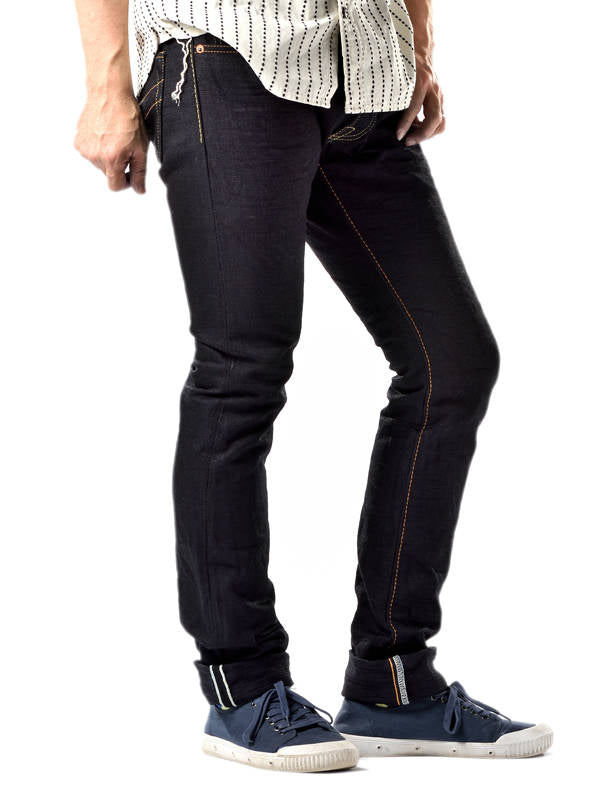 The Strike Gold SG5009ID Classic Double-Indigo Series 15oz Slub Selvedge Jeans - Slim Tapered