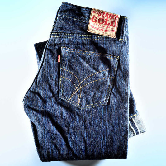 The Strike Gold SG8105 Shower Slubby Series 16oz Selvedge Jeans - Stylish Straight