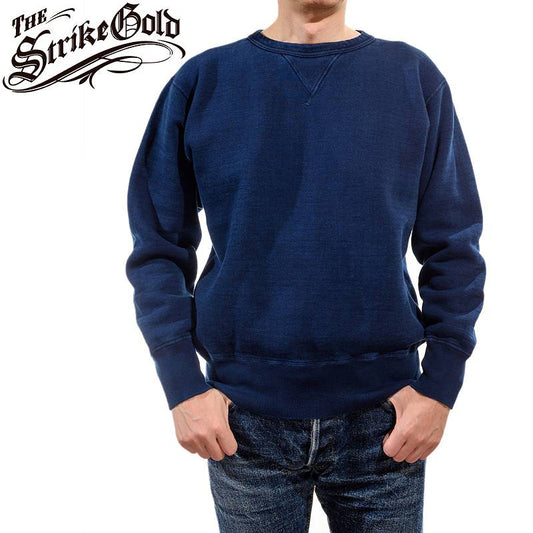 SGC001ID The Strike Gold Indigo Dyed LoopWheel Sweat Shirts