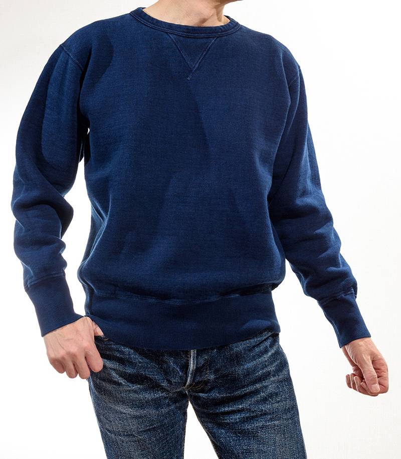 SGC001ID The Strike Gold Indigo Dyed LoopWheel Sweat Shirts