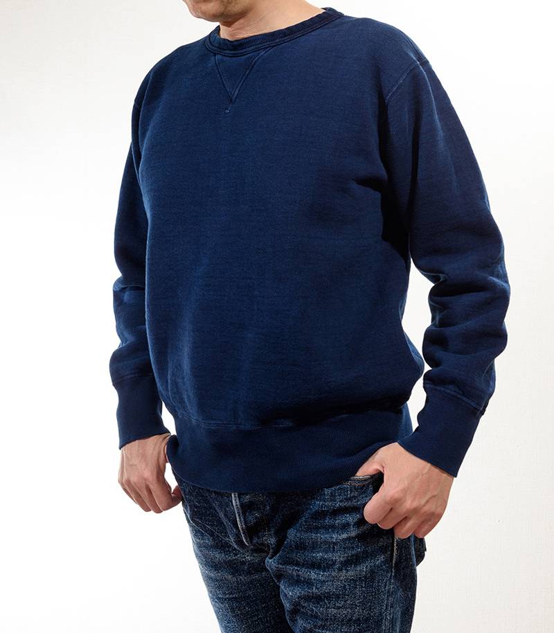 SGC001ID The Strike Gold Indigo Dyed LoopWheel Sweat Shirts